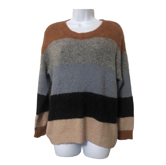 Fashion Nova Striped Colorblock Sweater